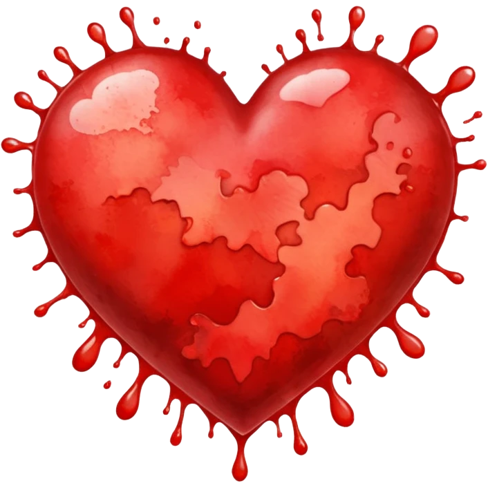 heart with a watercolor splash emoji