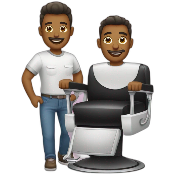 Two persons at barbershop  emoji