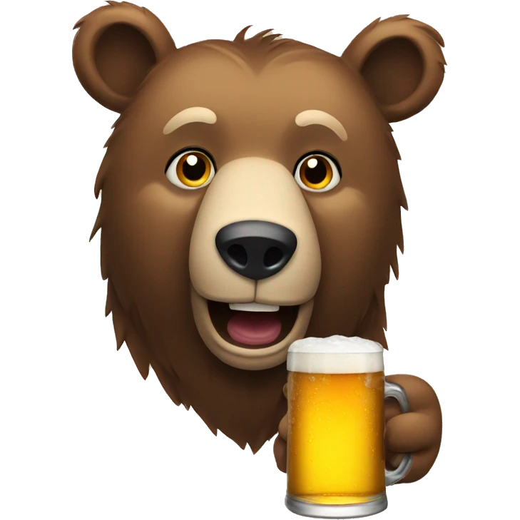 bear drink beer emoji