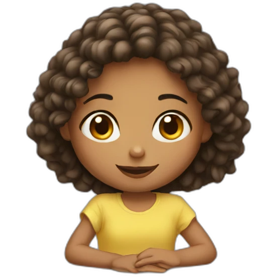 girl with table emoji