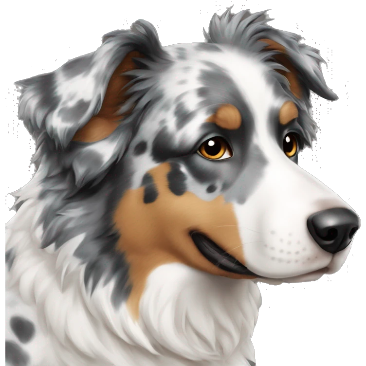 Berger australien bleu merle emoji