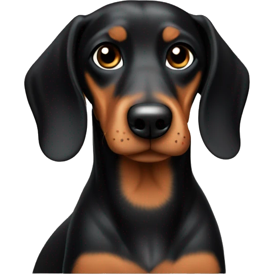A black and tan short haired sausage dog emoji