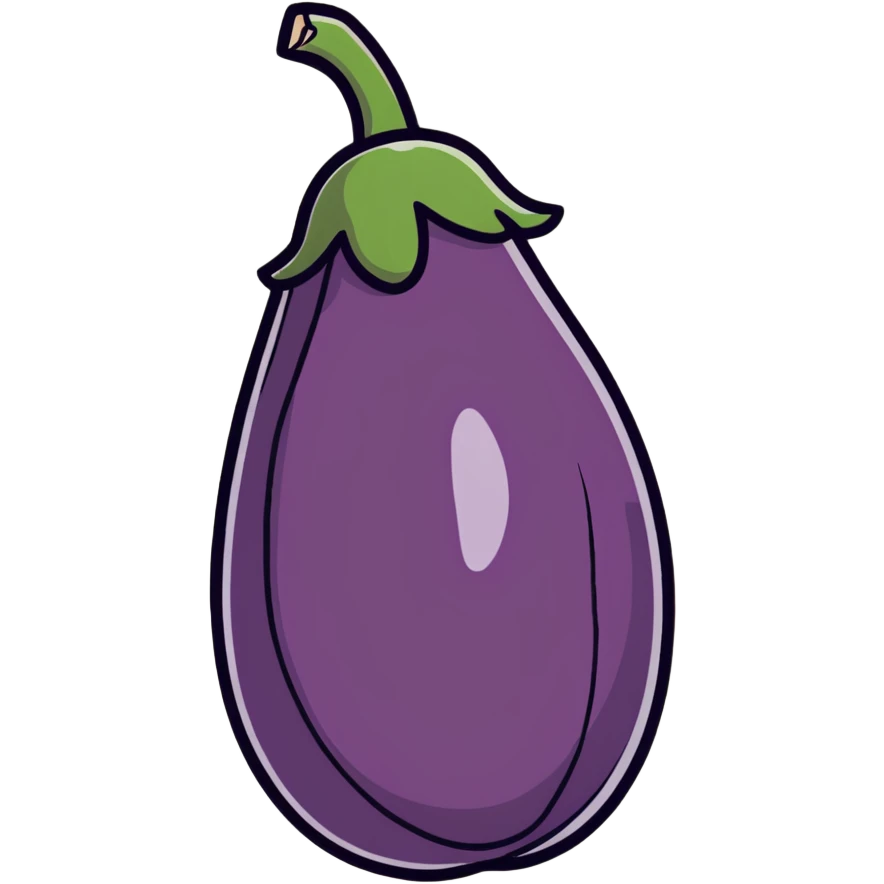 eggplant with veins as human veins remarked emoji