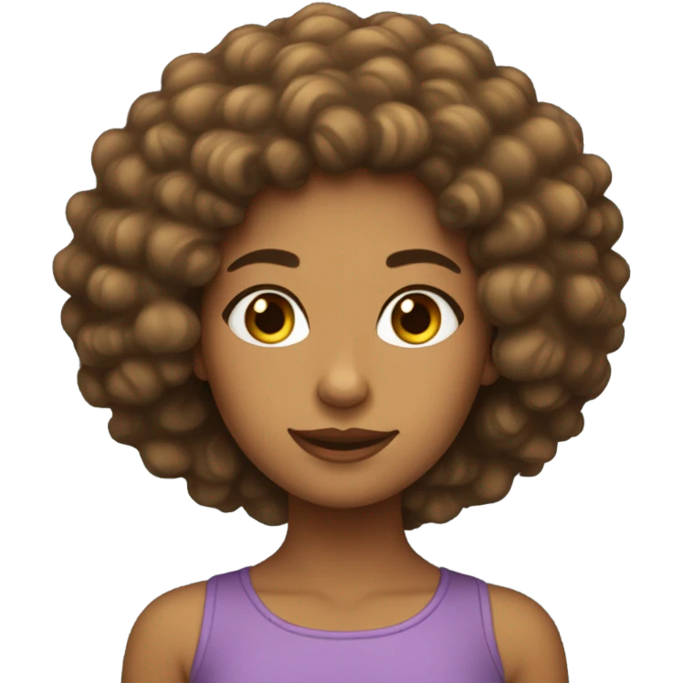 Una Chica con el pelo afro  emoji