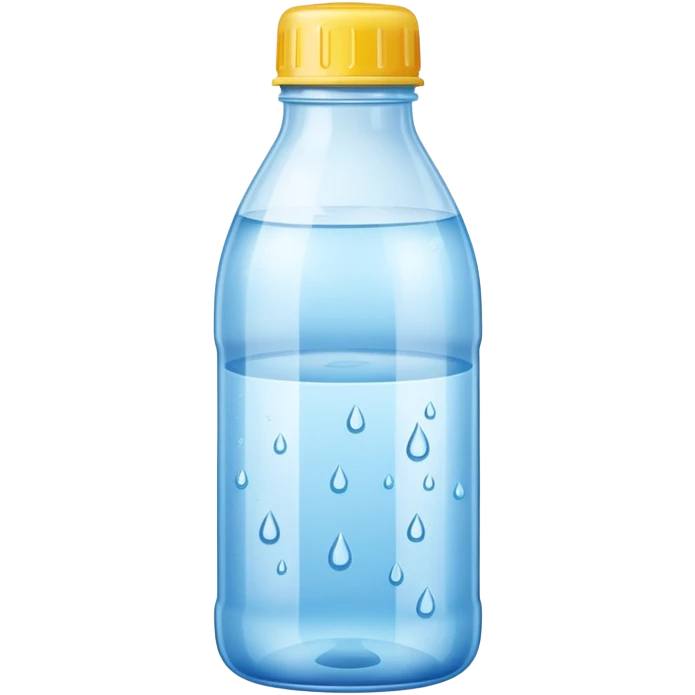 Plastic bottle of cold water emoji