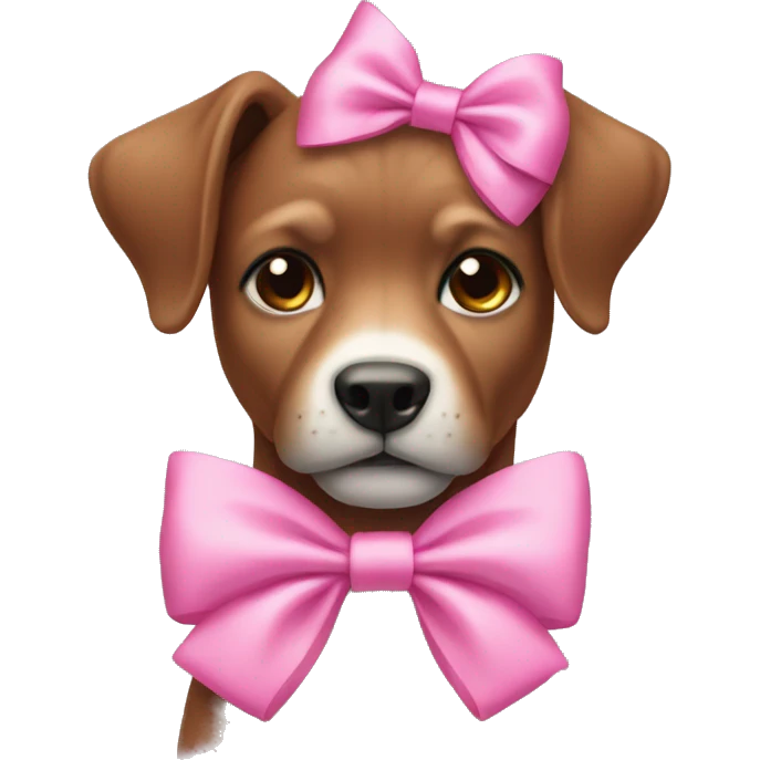 Kola wearing a pink bow emoji