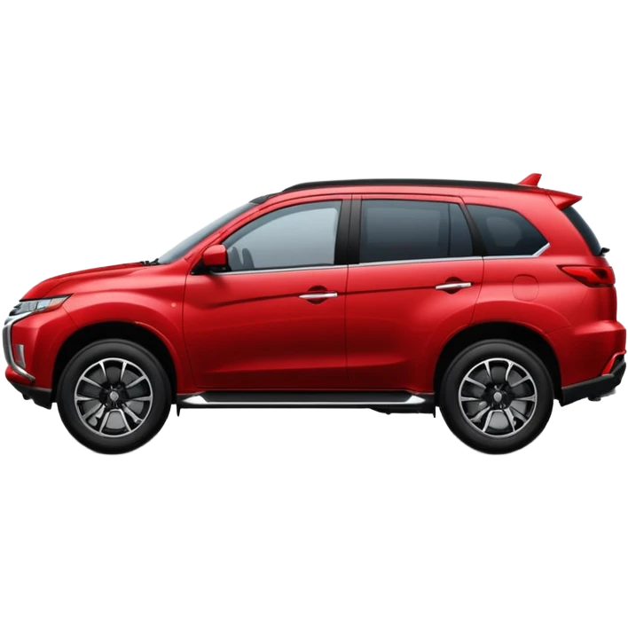 Mitsubishi SUV in red emoji