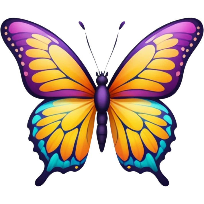 A butterfly cute sticker to hide my face on the photo emoji