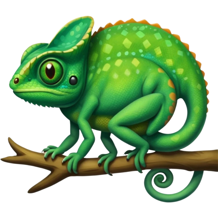 Emoji de camaleón, que sea bonito, tierno y único para compartir con mi pareja, entonces que sea único emoji