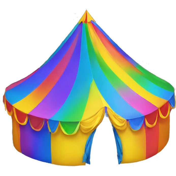 rainbow carnival tent emoji