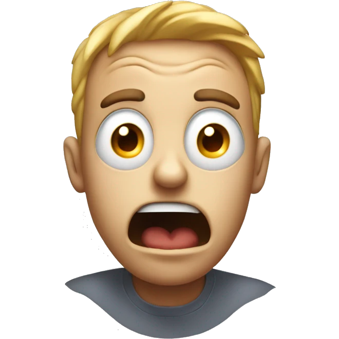 Create a 'mind blown' emoji with a shocked face, wide eyes, and an explosion above the head. emoji