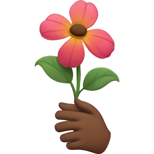 Flowers with hands  emoji