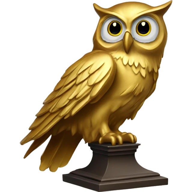 Dumbledore's owl gold tal lectern  emoji