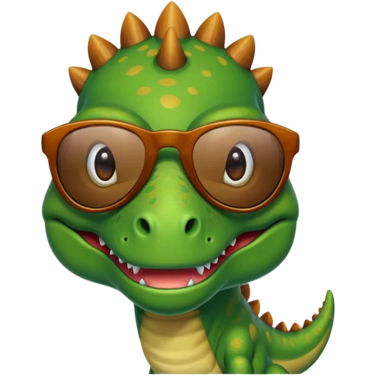 Crea un dinosaurio con gafas de sol emoji