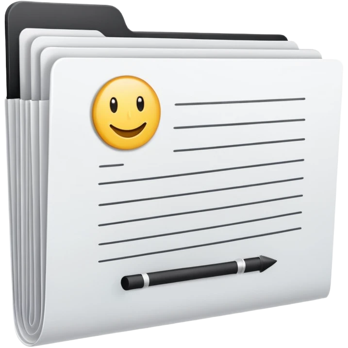 folder that says activites follwed by stack of forms  emoji