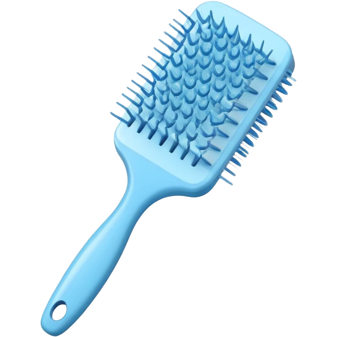 Light blue hairbrush emoji