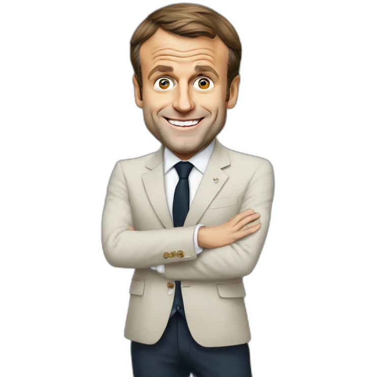 Emmanuel Macron qui rigole emoji