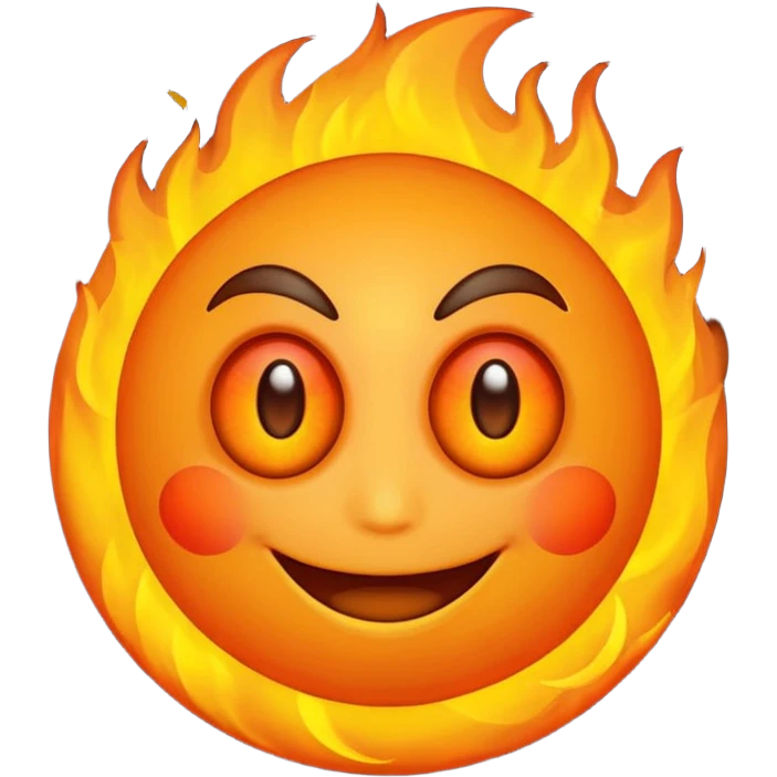 Smiling fire-eyed emoji emoji