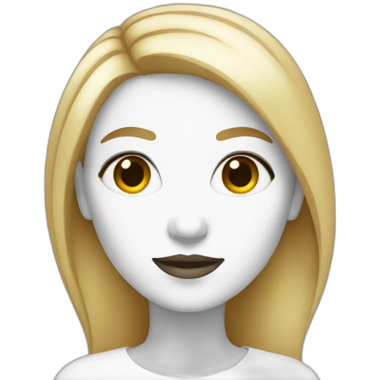 The designer girl is white emoji