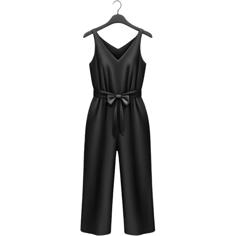 black jumpsuit on hanger emoji