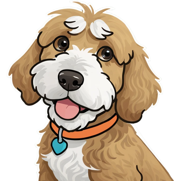 Miniature bernadoodle emoji
