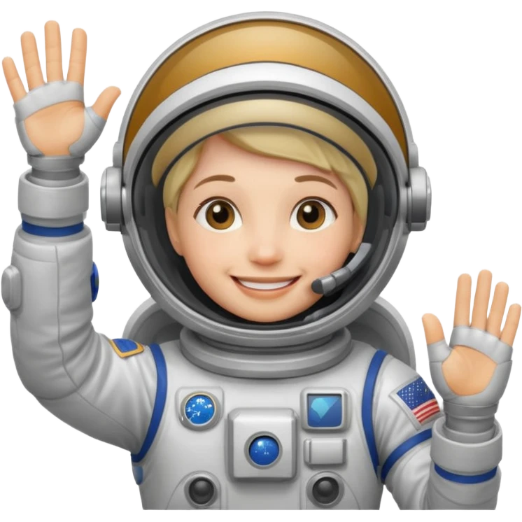 astronaut waving emoji
