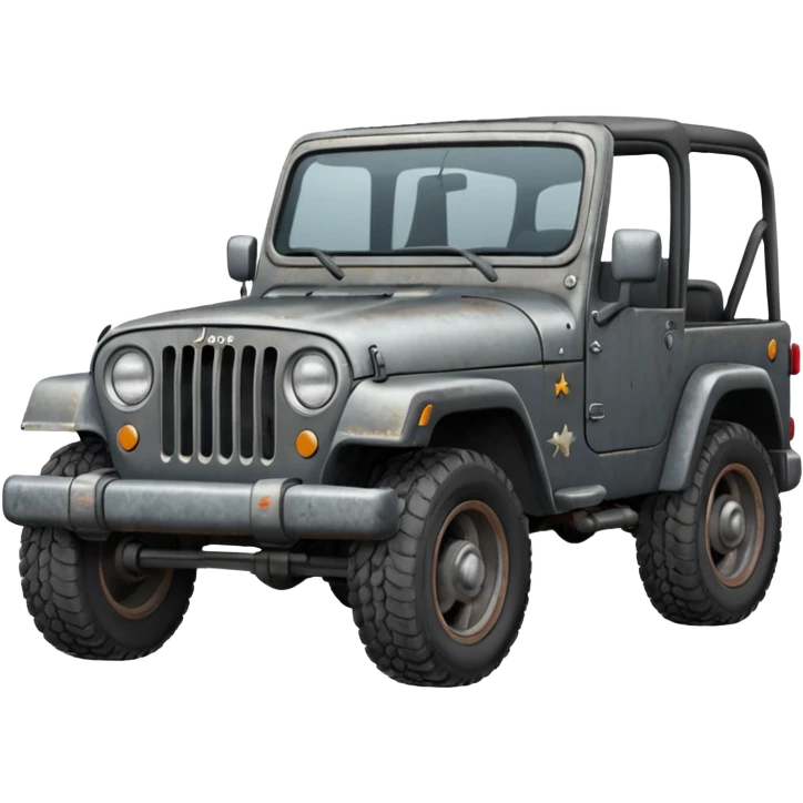 Old Jeep wrangler grey emoji