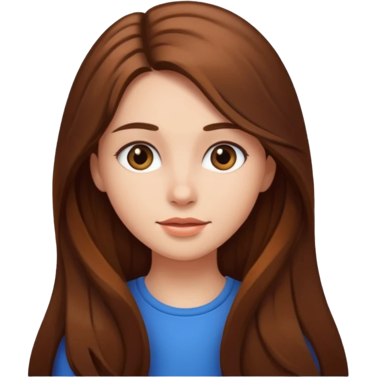girl with long  brown hair emoji