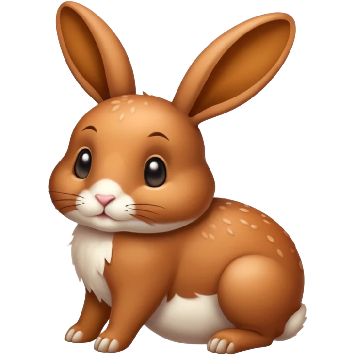Un conejo con manchas canela emoji