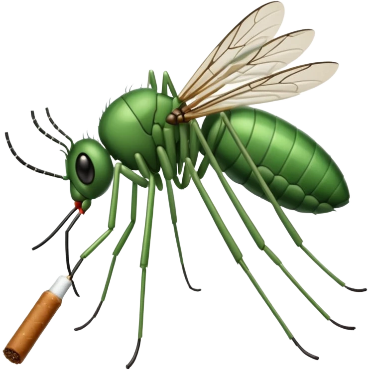 mosquito aedes fumando un cigarro emoji
