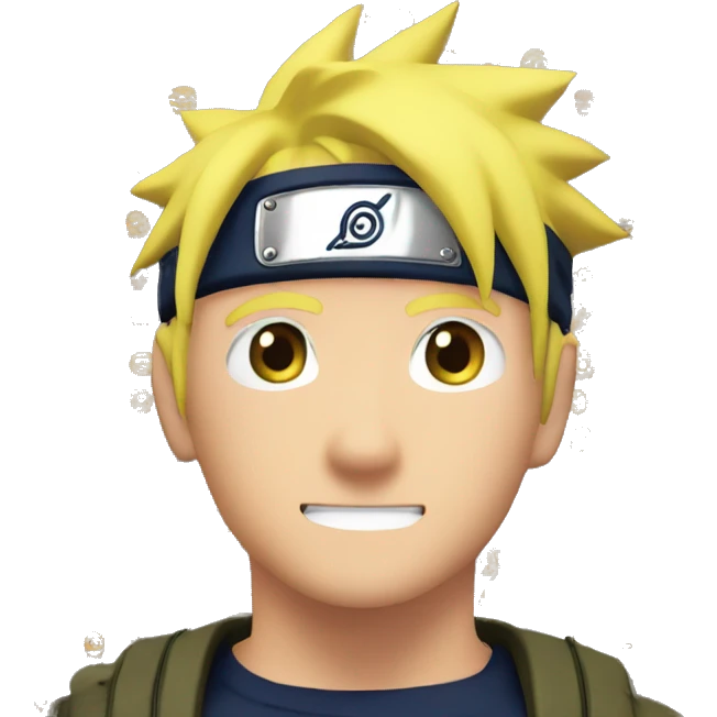 Naruto with a W Nate in front of him emoji