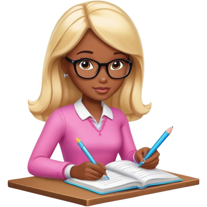 barbie skin light black study emoji