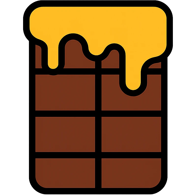 chocolate bar with honey on top emoji