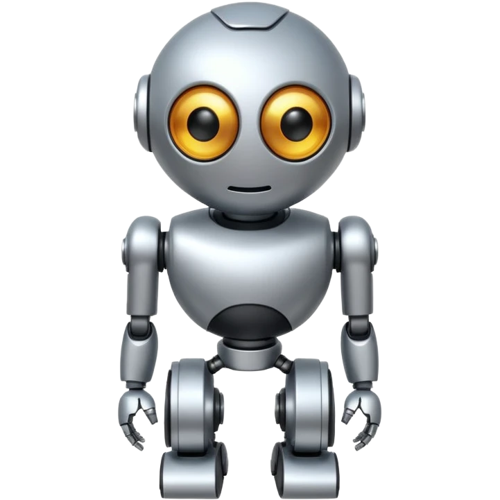 round  robot,one-eye,full body. emoji