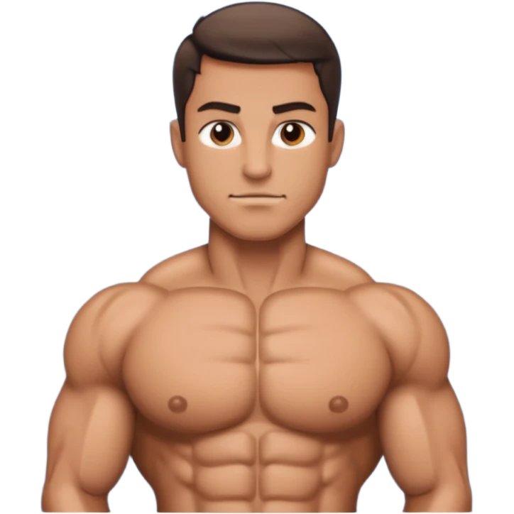 Create a buffed and defined chest view emoji