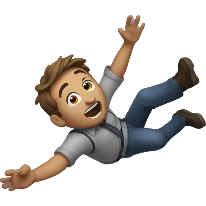 Guy falling out the sky emoji
