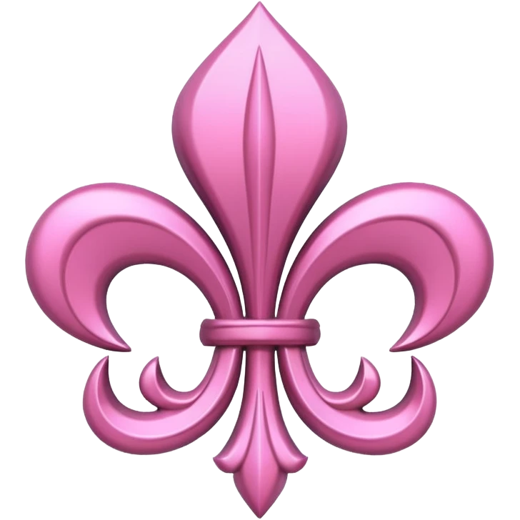Jeff Koons style pink fleur de lis sculpture  emoji