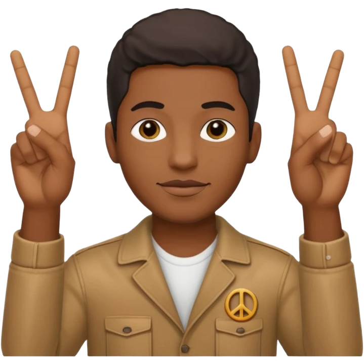 Black guy holding up peace sign with both hands and it has a text below it and say “Sybau🥀🥀🥀” emoji