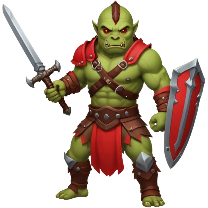 Orc guerrier rouge emoji