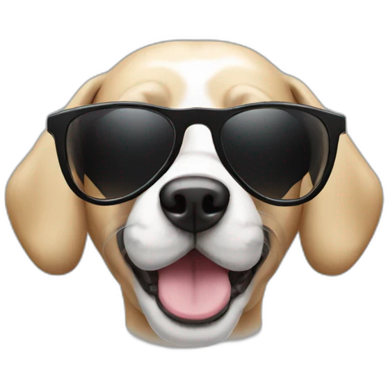 Dog with sunglasses  emoji