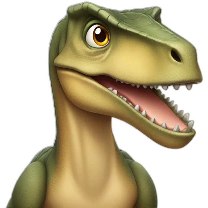 dinosaurs's slightly smiling face emoji