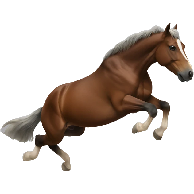 horse doing a blackflip emoji