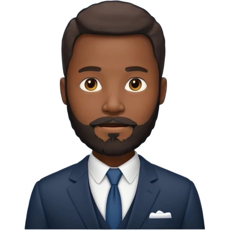 bearded black man in a suit emoji