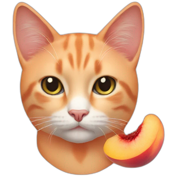 Peach-cat emoji