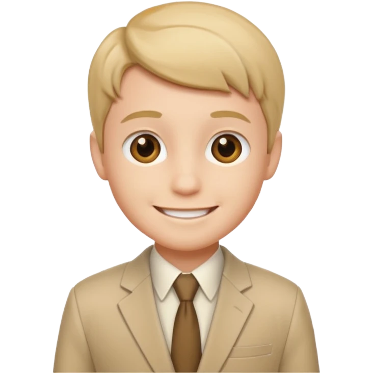 birthday  boy in biege suit emoji