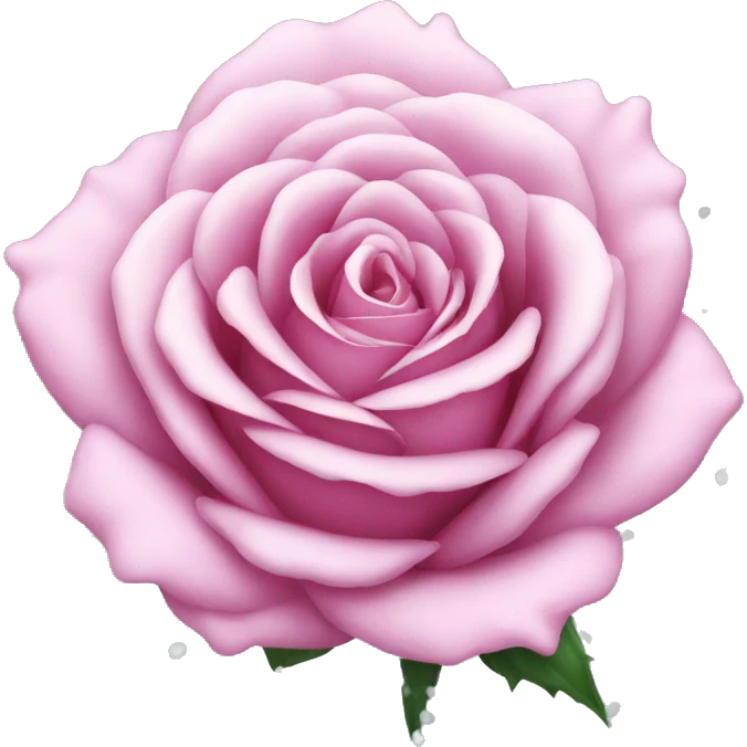 Pink rose with snow emoji