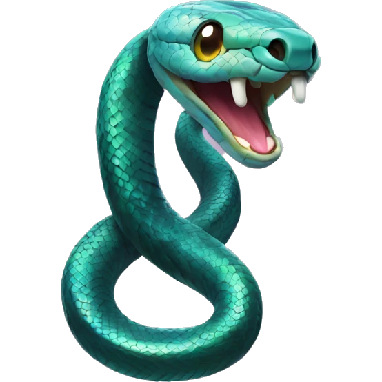 Giant iridescent metal snake  emoji