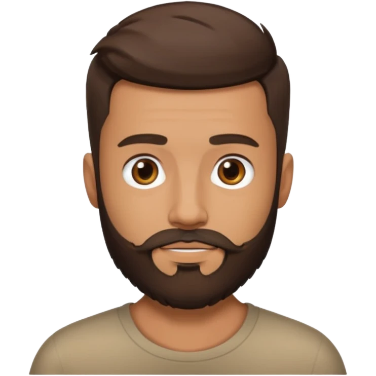 create a brunette male with a beard and a fade haircut emoji