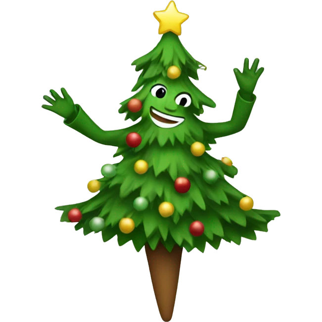 Dancing Christmas tree emoji