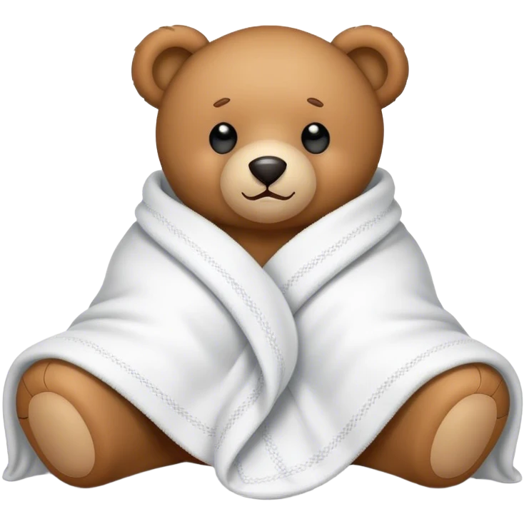 Teddy bear in blanket  emoji